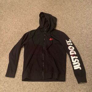 Nike NSW HBR+ Black Jacket with Red and White Accents Size S